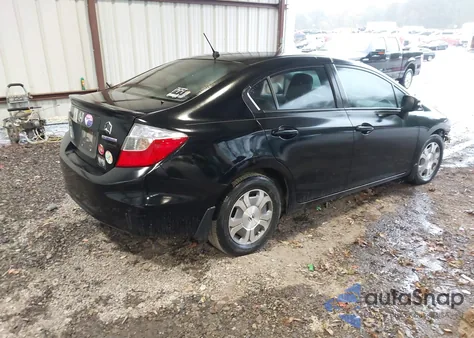 2012 Honda Civic Hybrid from USA, damaged, VIN JHMFB4F29CS011414